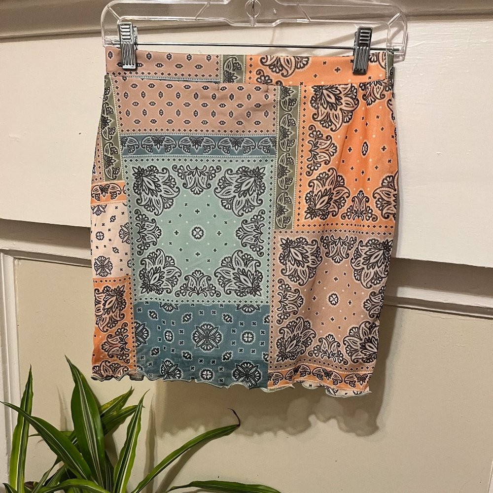 Asos Paisley Mini Skirt